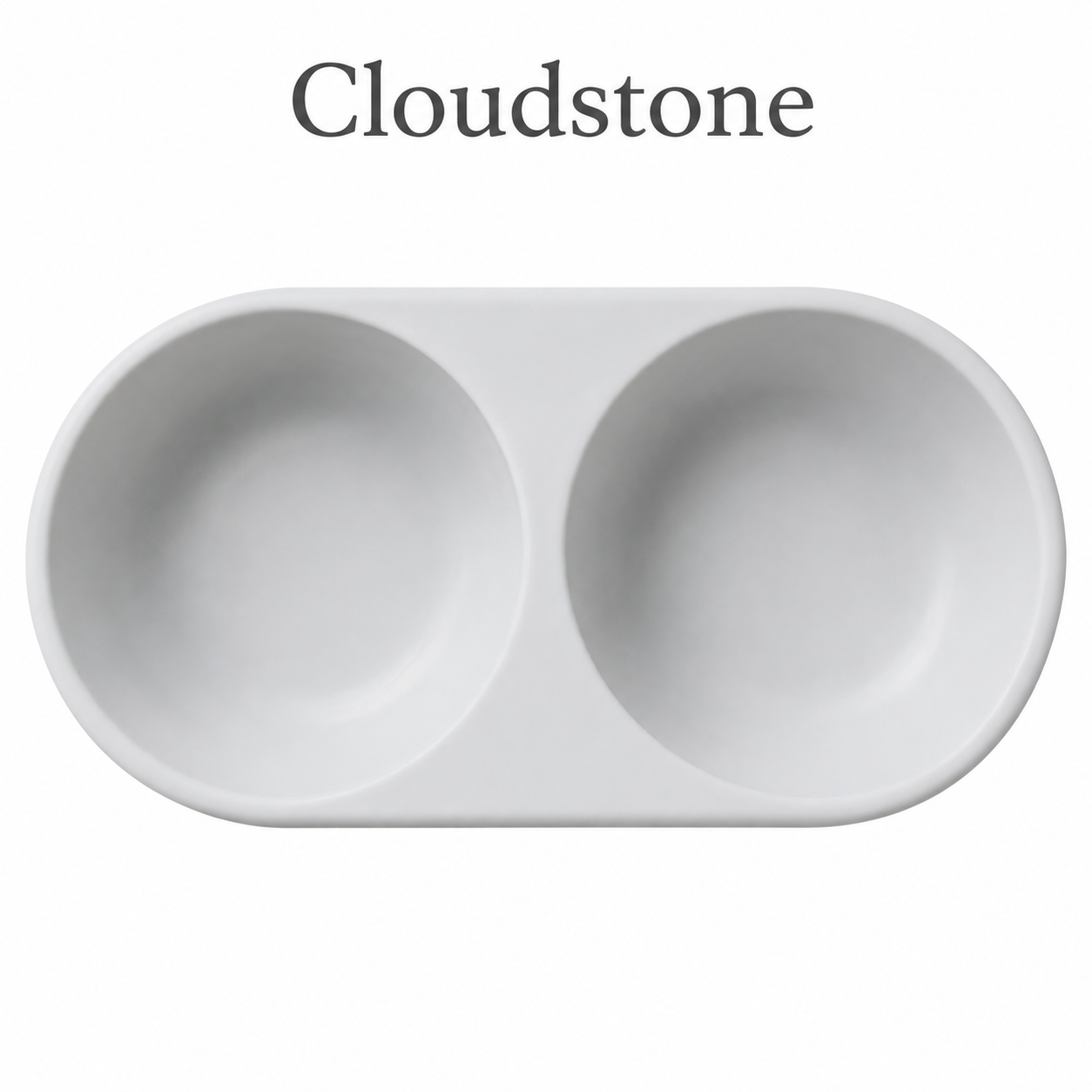 Cloudstone Double Bowl FURever Bowl — bird's-eye view