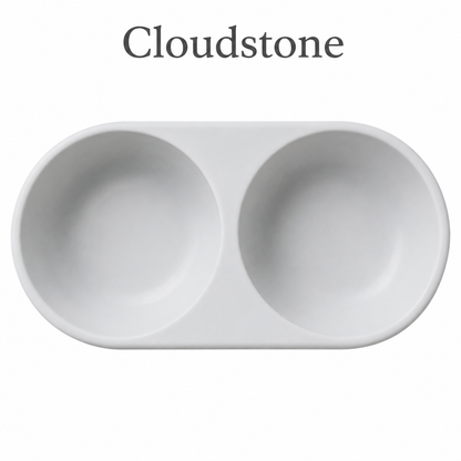 Cloudstone Double Bowl FURever Bowl — bird's-eye view