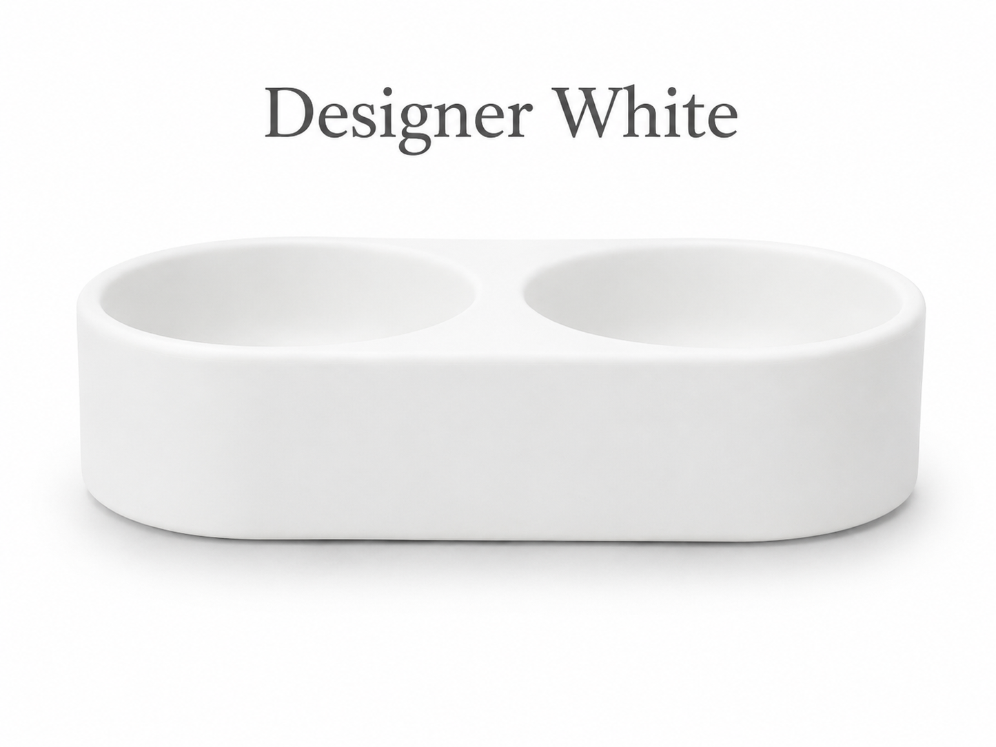 Side View - Designer White - Double Bowl
