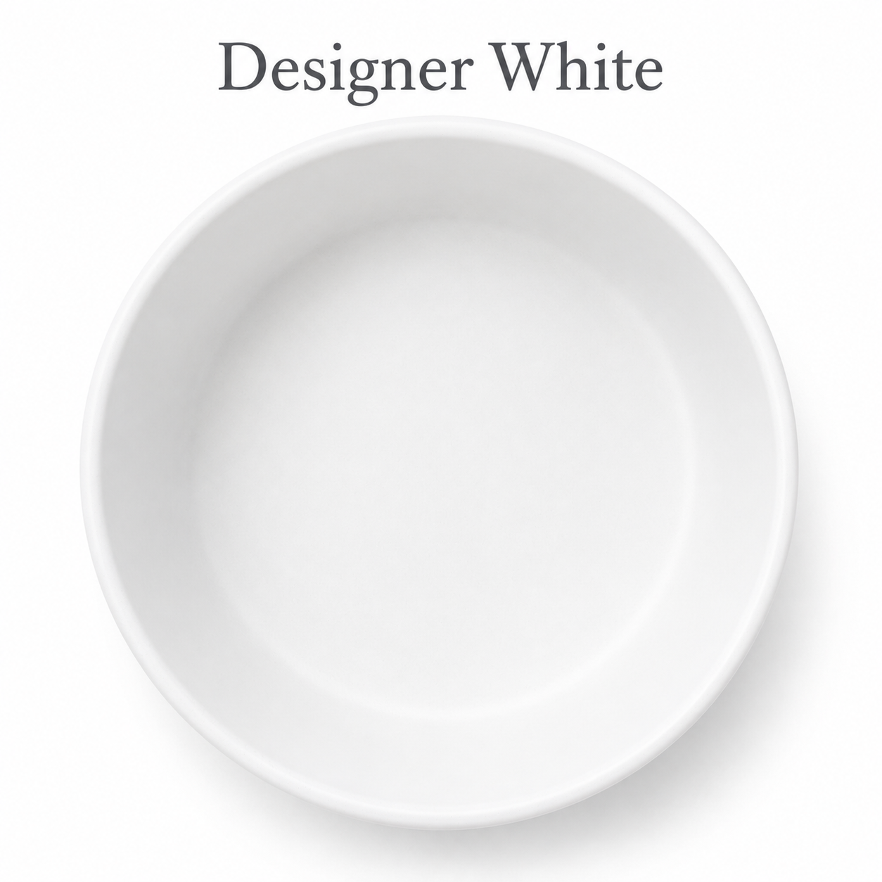 Designer White Large FURever Bowl — bird's-eye view