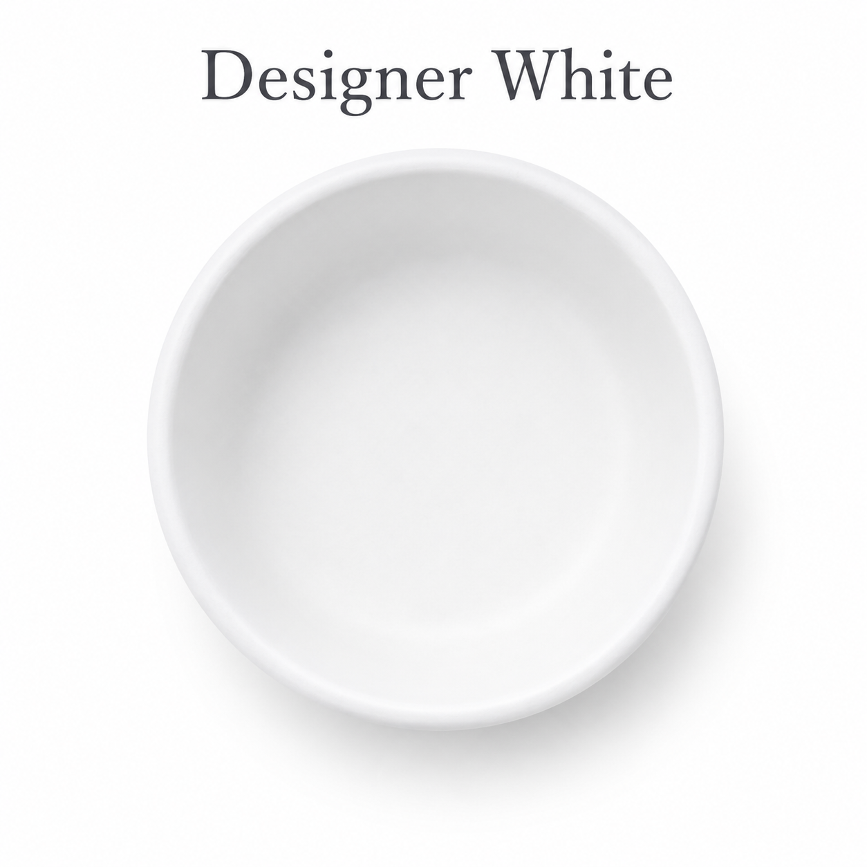 Designer White Medium FURever Bowl — bird's-eye view