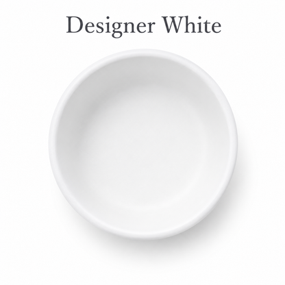 Designer White Medium FURever Bowl — bird's-eye view