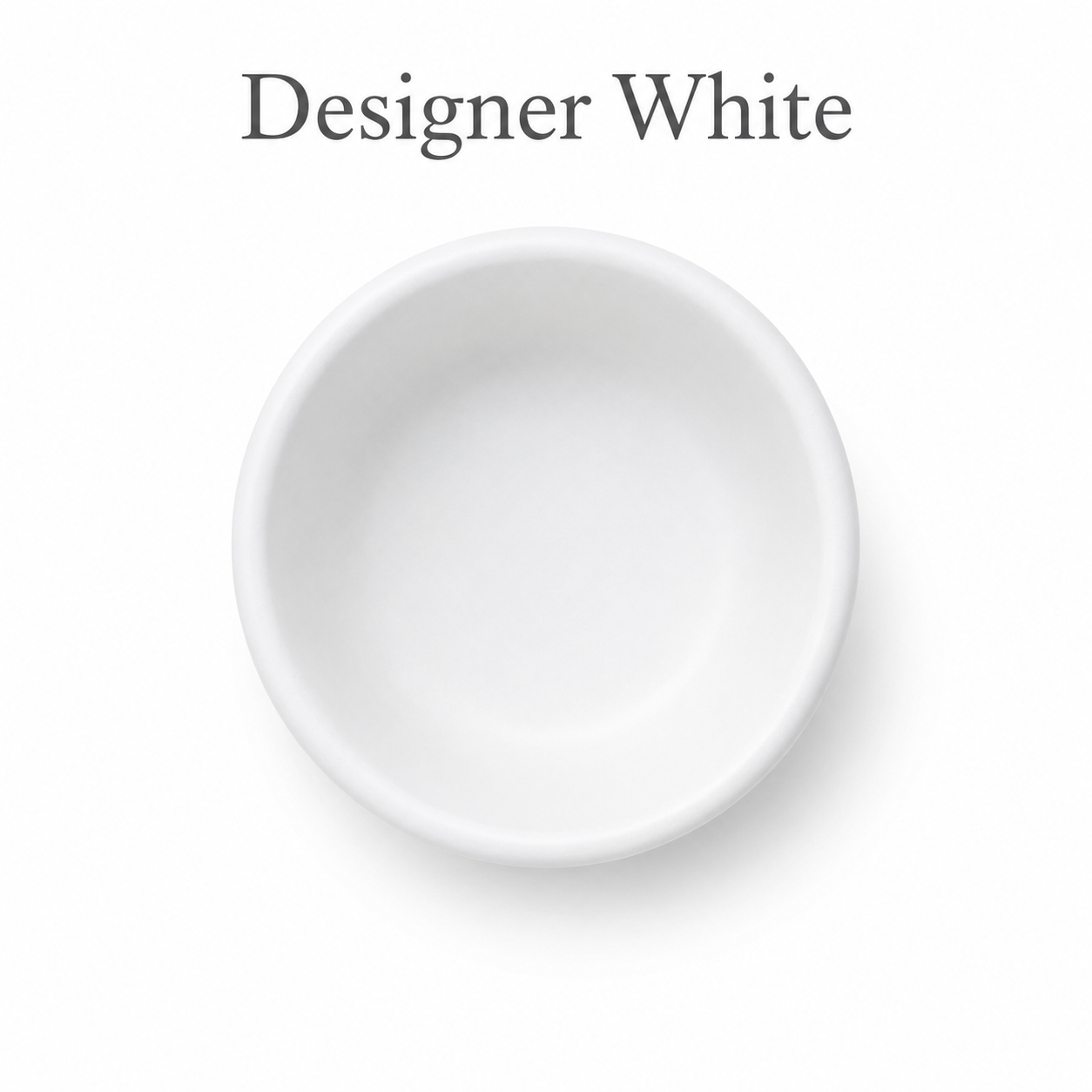 Designer White Small FURever Bowl — bird's-eye view