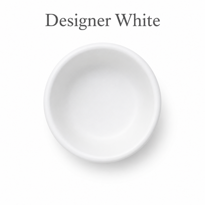 Designer White Small FURever Bowl — bird's-eye view