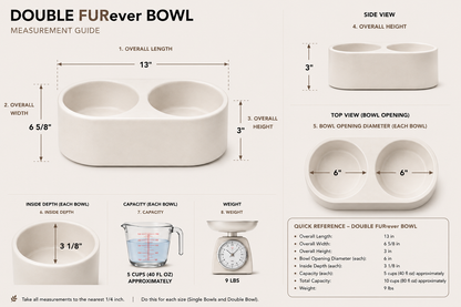 Dimensions - Double Bowl