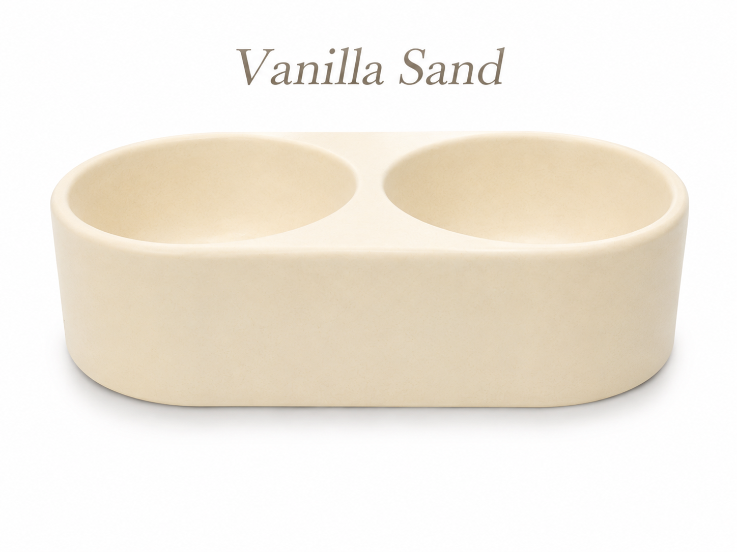 Side View - Vanilla Sand - Double Bowl
