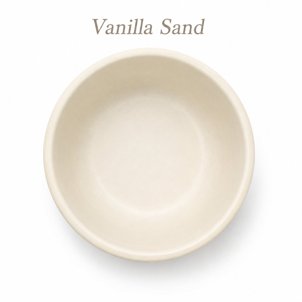Vanilla Sand Medium FURever Bowl — bird's-eye view