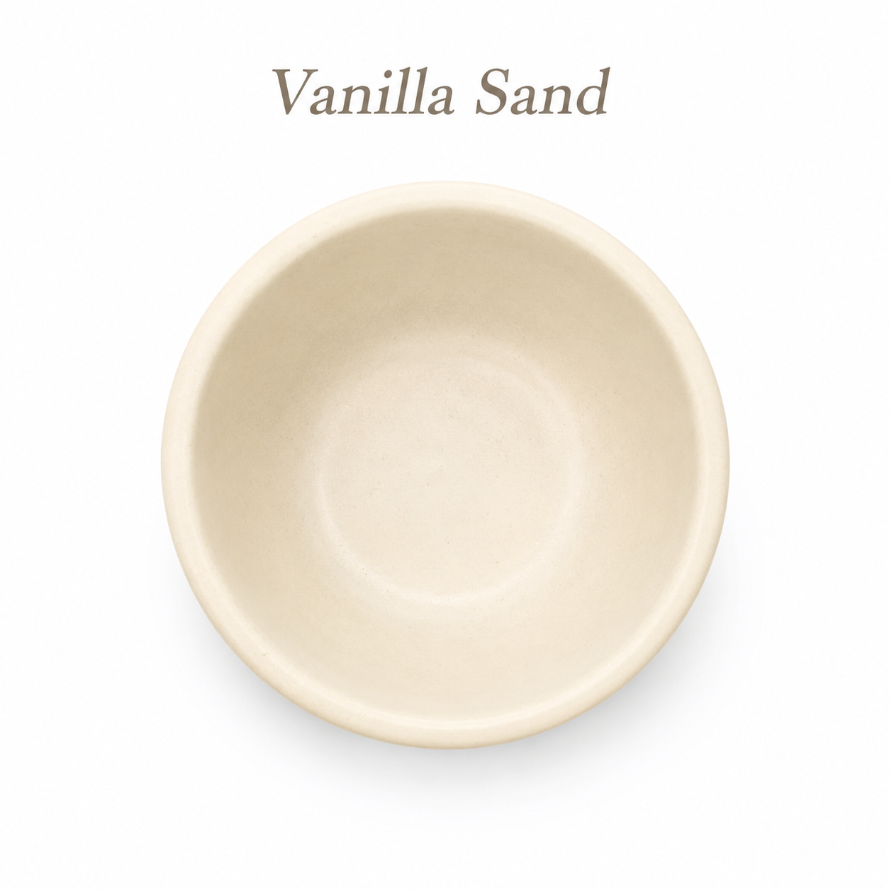 Vanilla Sand Small FURever Bowl — bird's-eye view